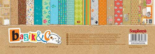 Paper Collection Set Basik & Ko. (12*12–190GSM), 11 Sheets