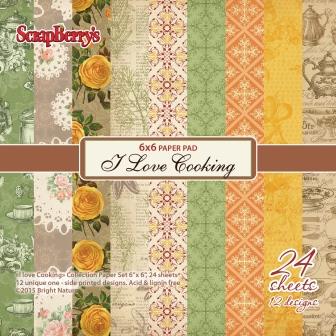 I Love Cooking-Paper Set 6*6 170gsm (24 sheets per pack)