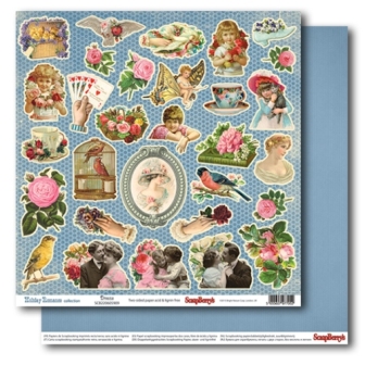 Double-Sided Paper (12*12 – 190gsm) Holiday Romance - Mementos , 10 Sheet Pack