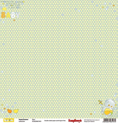 Double-sided Paper Set Sweet Dreams – Stars (12*12–190GSM), 10 Sheet Pack