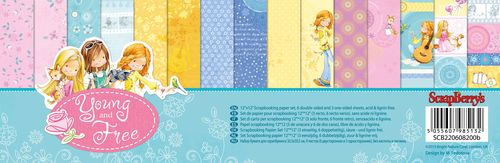 Paper Collection Set Young and Free (12*12–190GSM), 12 Sheets