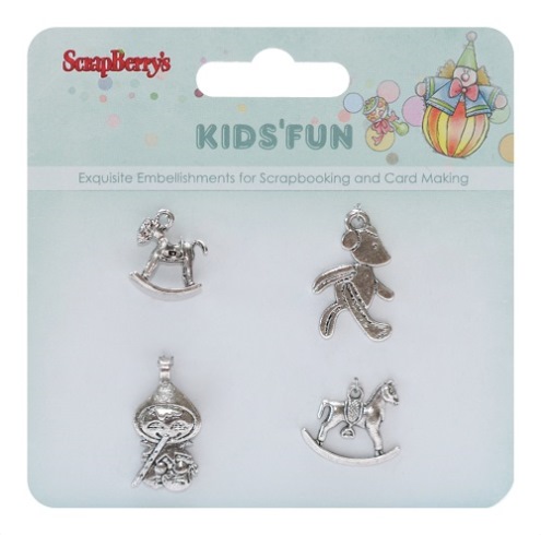 Metal charms set Kids’ Fun, 4 pcs (clr 50)
