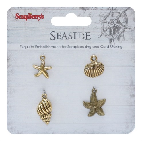 Metal charms set SeaSide 2, 4 pcs (clr 50)