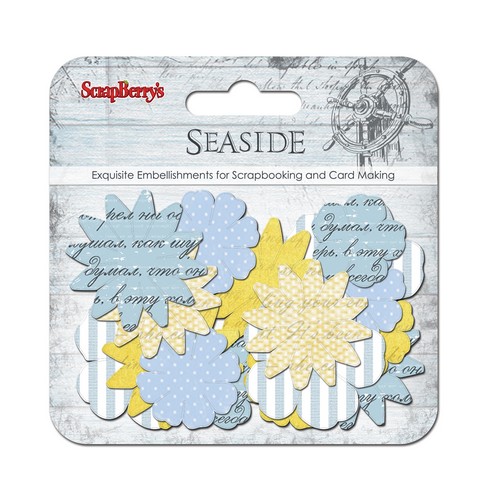 Paper printed blossoms, Seaside, 24 pieces