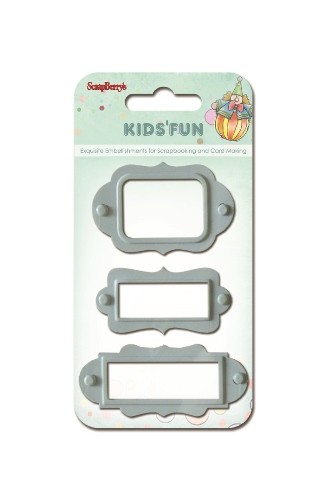 Set of metal frames «Kids’ fun», 3pcs, blue