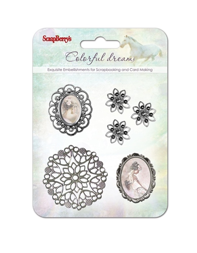 Set with metal frames 