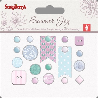 Set of decorative brads Summer Joy 1