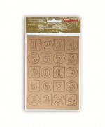 Chipboard die cuts Craft figures, 2 cards