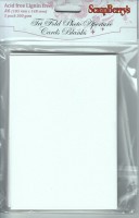 Tri-fold cards A6, 300gsm WHITE, 5 cards without envelopes, pack (clr 50)