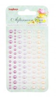 Adhesive pearls 120pcs/4 colors, Afternoon Tea 2