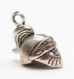 Charms set Knight Helmet 18*12mm, 10 pcs