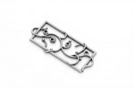 Charms set Flourish Frame 14*40mm, 10 pcs
