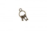 Metal charms set SMALL KEYS 13*27mm, 10pcs