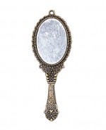 Metal charms set VINTAGE MIRROR 74*27mm, 5pcs, bundle
