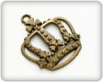 Metal charms set BIG CROWN 28*34mm, 5pcs, bundle
