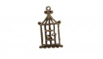 Metal charms set FLAT BIRDCAGE 18*32mm, 10pcs