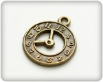 Metal charms set SMALL WALL CLOCK 21*18mm, 10pcs, bundle