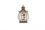 Metal charms set ROUND BIRDCAGE 32*20mm, 10pcs