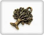 Metal charms set SPRING TREE 22*17mm, 10pcs, bundle