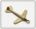 Metal charms set AIRPLANE 34*25mm, 10pcs
