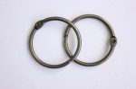 Album metal rings 40mm SILVER, 2pcs