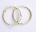 Album metal rings 50mm IVORY, 2pcs