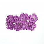 Paper Flowers - Curly Rose – Lilac (8 Pieces Per Pack) (clr 50)