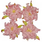 Handmade mulberry Gardenia, dia ~5cm, 4 pcs, LIGHT PINK