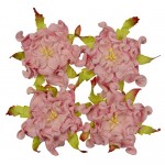 Handmade mulberry Gardenia, dia ~7cm, 4 pcs, LIGHT PINK