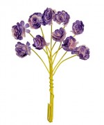 Handmade mulberry Chrysanthemum, dia ~1cm, stem 7cm, 10 pcs, 2 TONES VIOLET Handmade mulberry Chrysanthemum, dia ~1cm, stem 7cm, 10 pcs, 2 TONES VIOLET