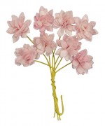Handmade mulberry Chrysanthemum, dia ~2cm, stem 7cm, 8 pcs, LIGHT PINK Handmade mulberry Chrysanthemum, dia ~2cm, stem 7cm, 8 pcs, LIGHT PINK