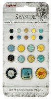 Epoxy Brads set 21 pcs Seaside