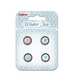 Set of decorative cork Winter Joy, 4 pcs (clr 90)