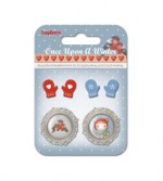 Set of metal embellishments with epoxy Once Upon a Winter 4 (clr 80)