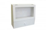 Display Case With Storage Drawer (28*27cm*11cm) White (clr 70)