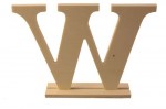 Wooden letter * W * 20.5x4x15сm (clr 90)