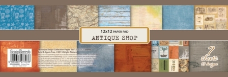 Paper Collection Set Antique Shop (12*12-180gsm), 7 Sheets