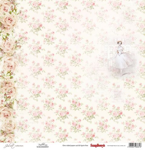 Single-sided Paper Set (12*12-190GSM) Juliet - Ballerina , 1 Sheet