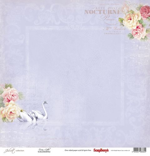 Single-sided Paper Set (12*12-190GSM) Juliet - Swan Lake , 1 Sheet