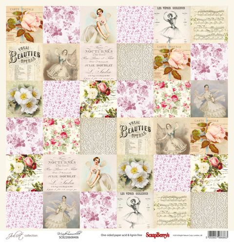 Single-sided Paper Set (12*12-190GSM) Juliet - Mademoiselle , 1 Sheet