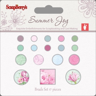 Set of brads 17 pcs Summer Joy 3
