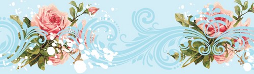 Craft tape FLORAL PATTERNS SKY 15mm*8m