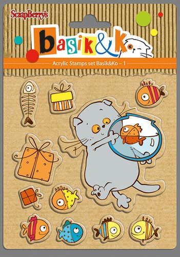 Set of stamps 10,5*10,5cm Basik and fishes