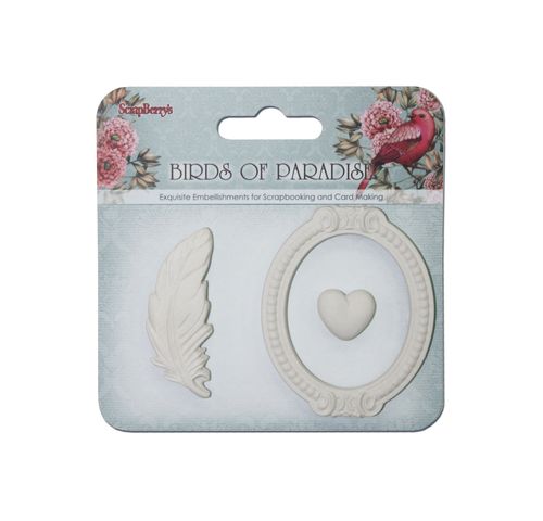 Set of Gypsum items Birds of Paradise No. 3